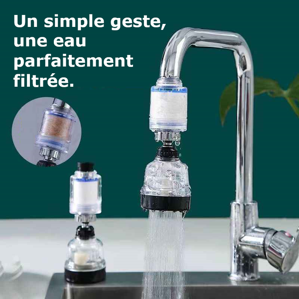 Filtre d'eau rotatif 2-en-1 Premium : Purifiez et Économisez